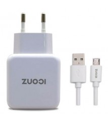 شاحن حائط منفذ يو اس بي مع كابل مايكرو يو اس بي ابيض من ايكونز- IWCR224W